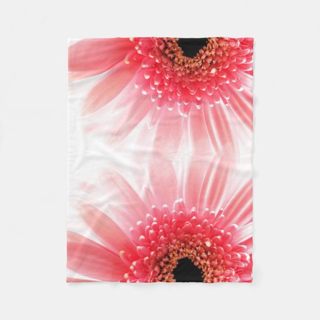 Gerbera-Margerite Poster Fleecedecke (Vorderseite)