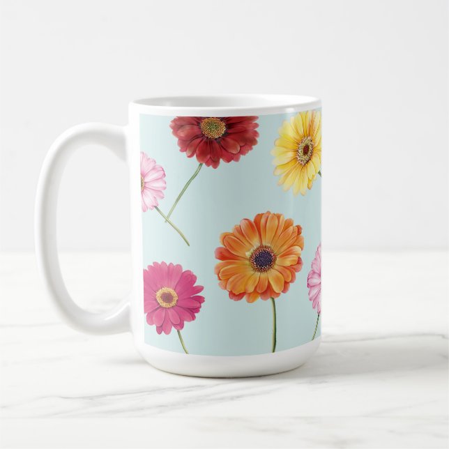 Gerbera,pink,red,orange,yellow  kaffeetasse (Links)