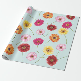 Gerbera,pink,red,orange,yellow wrapping geschenkpapier