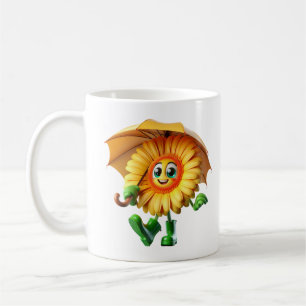 Gerbera unter einem Schirm Kaffeetasse