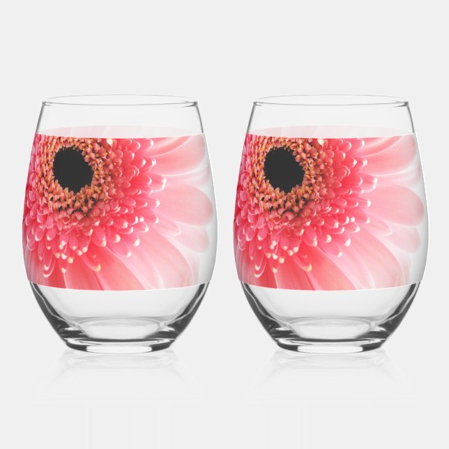 Gerbera Weinglas Ohne Stiel (Vorderseite)