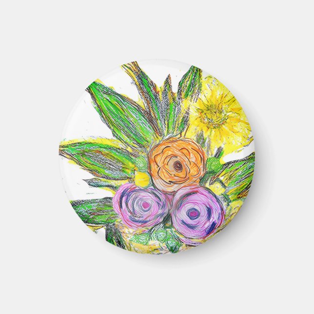 Gerberas Daisy Magnet (Vorne)