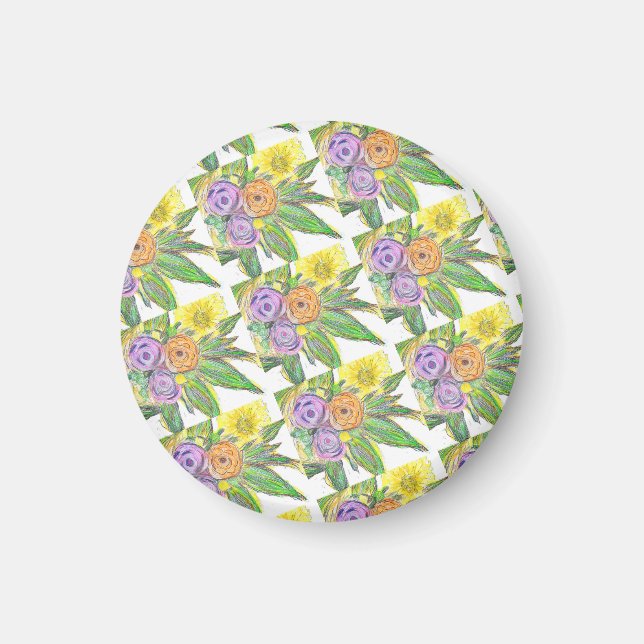 Gerberas Daisy Magnet (Vorne)