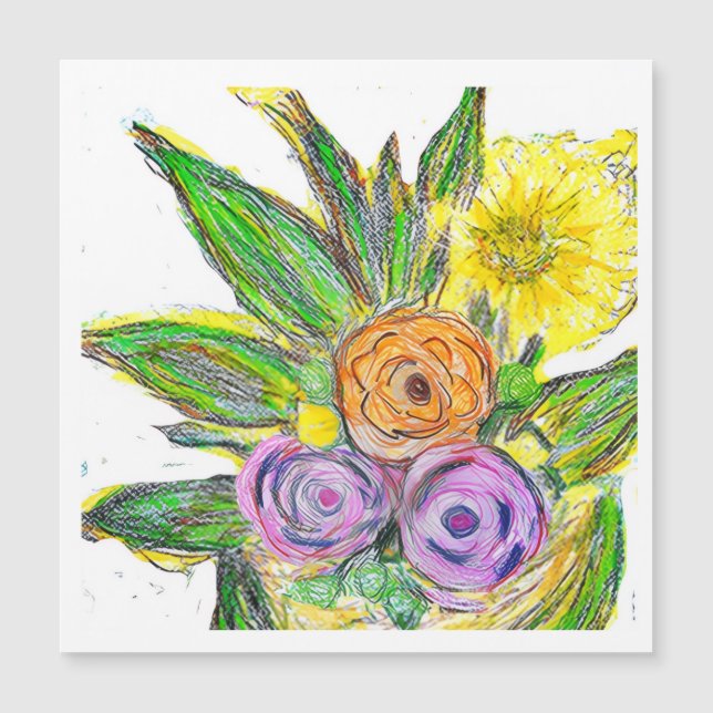 Gerberas Daisy Magnetkarte (Vorderseite)