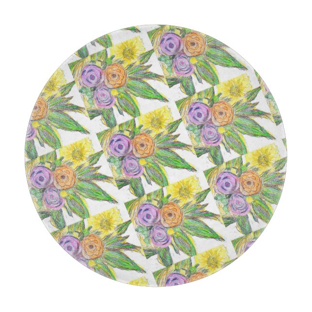 Gerberas Daisy Schneidebrett (Vorderseite)