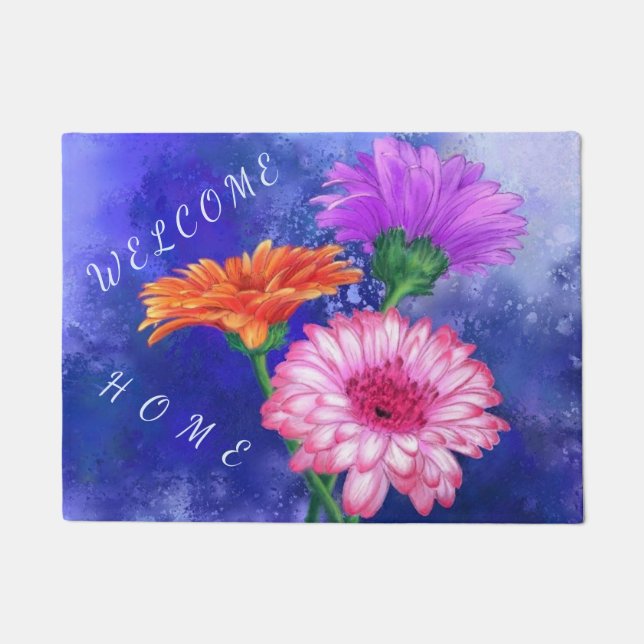 Gerberas Doormat - Willkommen Fußmatte (Vorderseite)