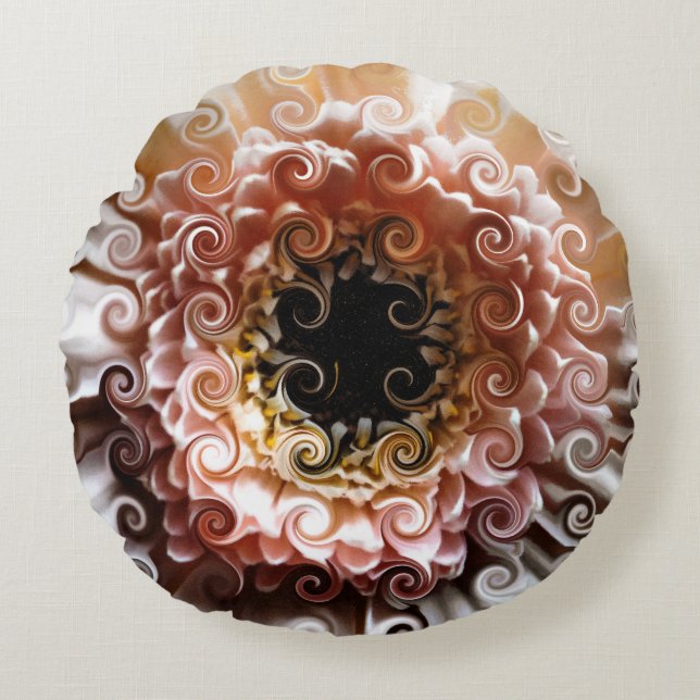 GERBERAS RUNDES KISSEN (Vorderseite)