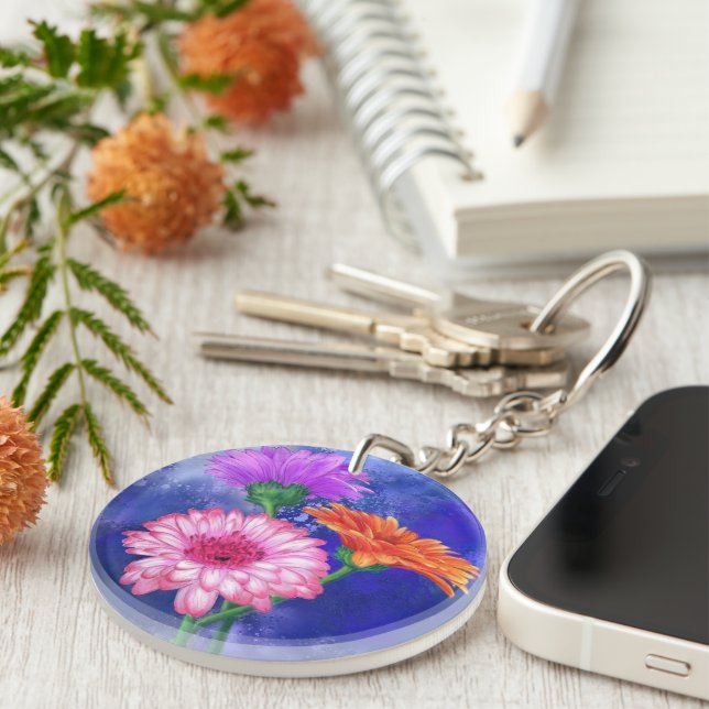 Gerberas Schlüsselanhänger Geschenk Schöne Blume (Vorderseite rechts)