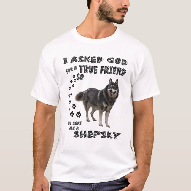 Gerberian Shepsky Quote Mama Vater Art, Niedlich D T-Shirt (Vorderseite)