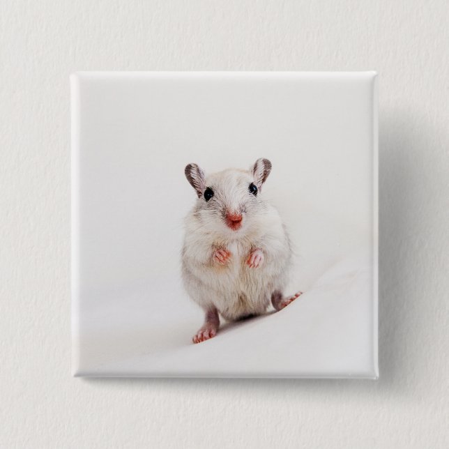 Gerbil-Baby-tierische niedliche Button (Vorderseite)