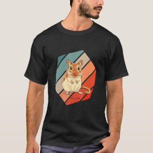 Gerbil Desert Rat Rodent Gerbil Animal Hexa Retro T-Shirt
