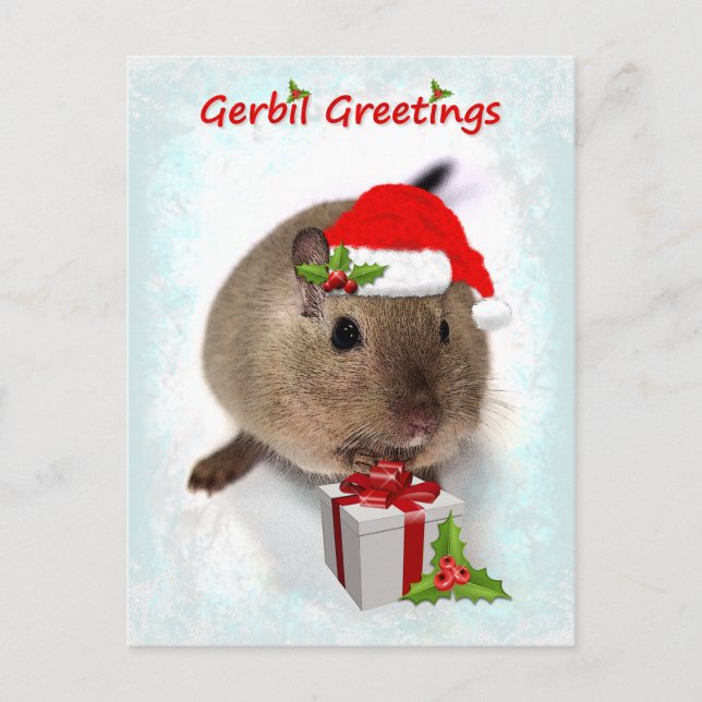 Gerbil Greetings Postcard Postkarte (Vorderseite)