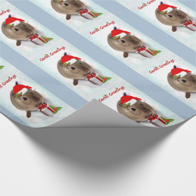 Gerbil Greetings Wrapping Paper Geschenkpapier (Ecke)