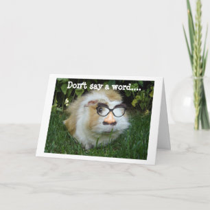 GERBIL IN DISGUISE BEREIT ZUM PARTY FÜR DEN GEBURT KARTE