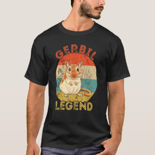 Gerbil Legend Desert Animal Rodent Rat Retro Vint T-Shirt