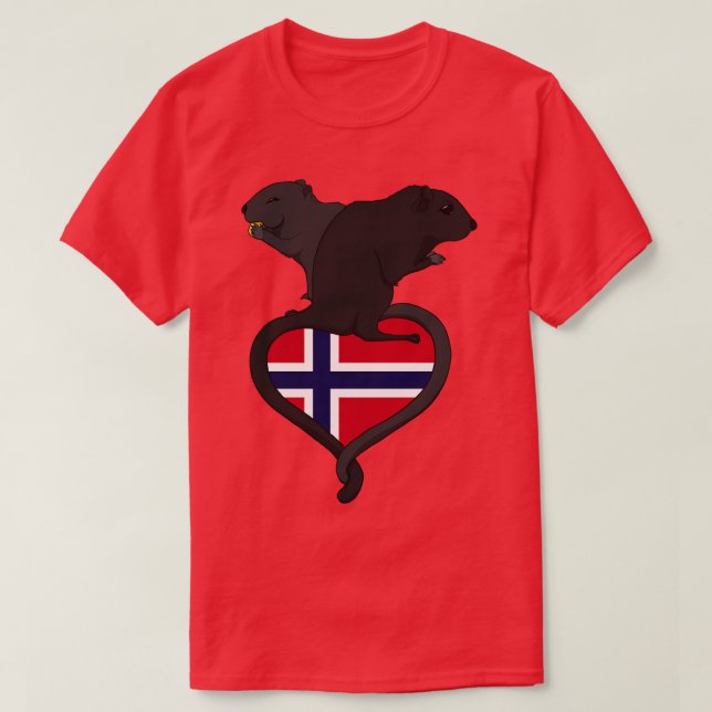 Gerbil Norwegen dunkel T-Shirt (Design vorne)