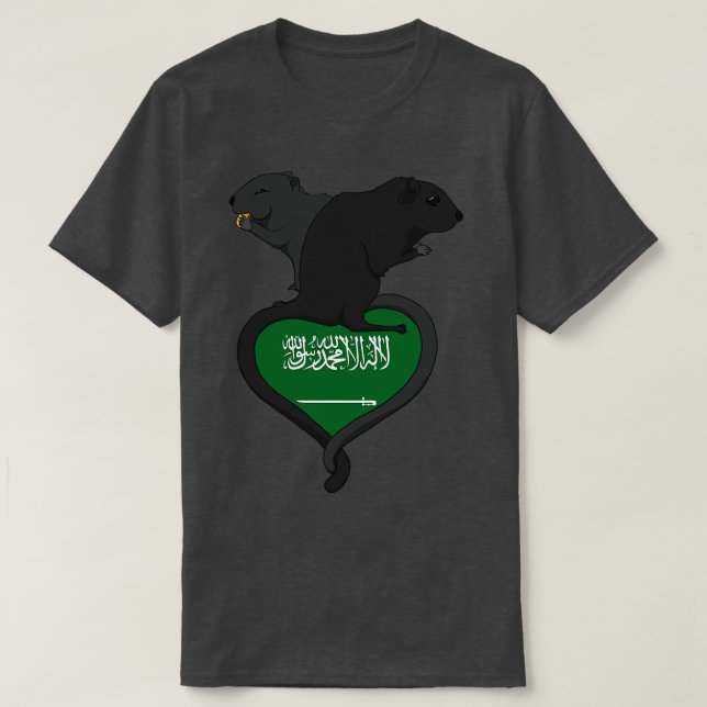 Gerbil Saudi Arabien dunkel T-Shirt (Design vorne)