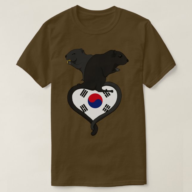 Gerbil Südkorea dunkel T-Shirt (Design vorne)