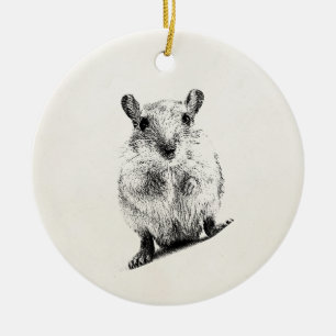 Gerbil-Tierbaby-Illustrations-HaustierGerbils Keramik Ornament