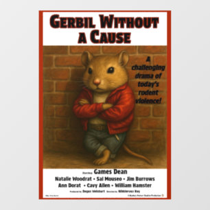 Gerbil Without a Cause Filmparodie Fensteraufkleber
