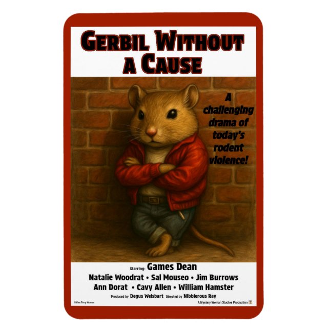 Gerbil Without a Cause Filmparodie Magnet (Vertikal)