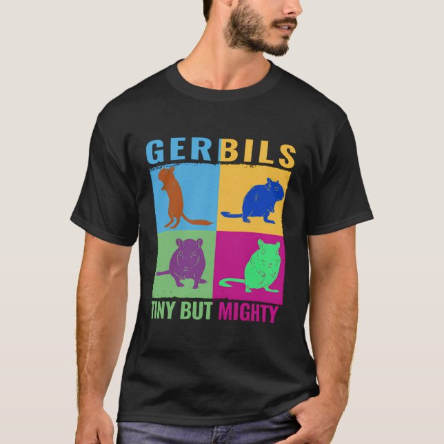 Gerbils Tiny aber Mighty Gerbillinae Gerbil Colorf T-Shirt (Vorderseite)