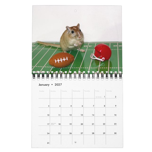 Gerbils tragen ein (Neuauflage) Kalender (Jan 2027)