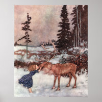 Gerda und Reindeer von Edmund Dulac