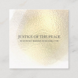 *~* GERECHTIGKEIT des FRIEDENS - abstraktes gelbes Quadratische Visitenkarte