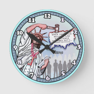 Gerechtigkeit Freiheit Politisch Runde Wanduhr