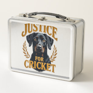 Gerechtigkeit Für Cricket Vintage Hundedenkmal Typ Metall Brotdose