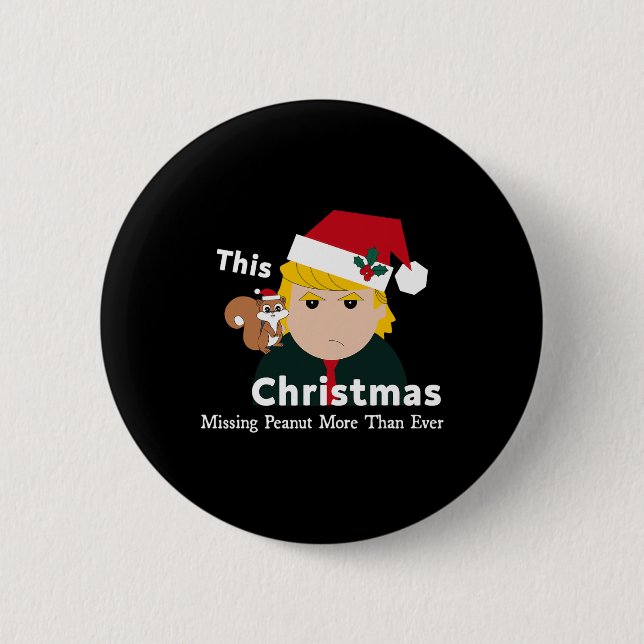 Gerechtigkeit für Erdnuss Das Eichhörnchen - Weihn Button (Vorderseite)