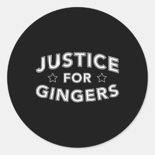 Gerechtigkeit für Gingers Lustiger Rotschopf Irisc Runder Aufkleber
