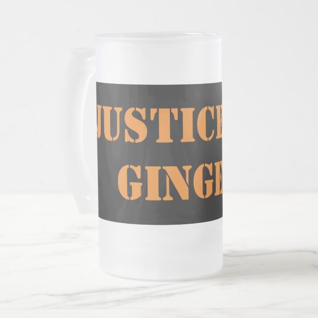 Gerechtigkeit für Gingers Mattglas Bierglas (Vorderseite Links)