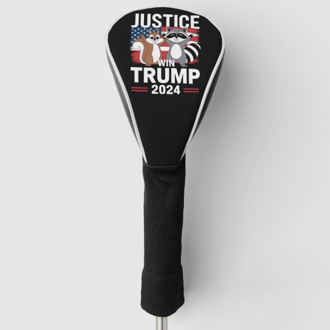 Gerechtigkeit für Peanut gewinnen Trump 2024 Golf Headcover (Vorderseite)