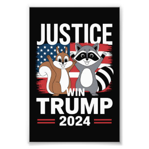 Gerechtigkeit Für Peanut Win Trump 2024 Fotodruck
