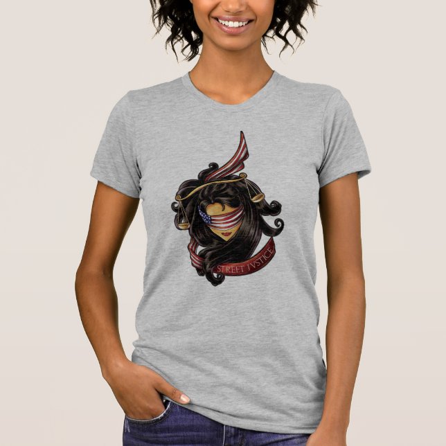 Gerechtigkeit ist durch Straßen-Gerechtigkeit T-Shirt (Vorderseite)