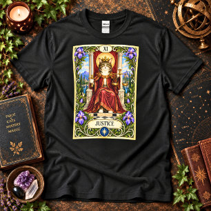 Gerechtigkeit Katzen Tarot - Balance und Wahrheit T-Shirt