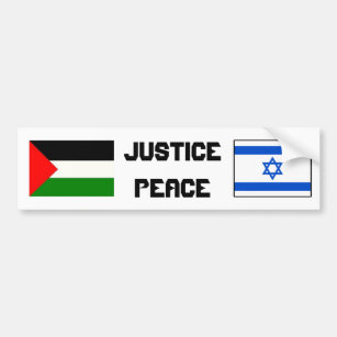 Gerechtigkeit und Frieden in Israel-Palestine. Autoaufkleber