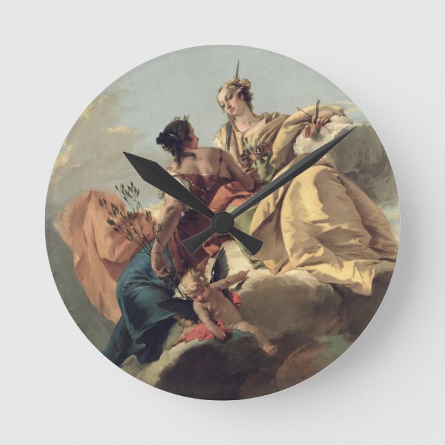 Gerechtigkeit und Frieden Runde Wanduhr (Vorderseite)