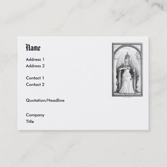 Gerechtigkeit Visitenkarte (Vorderseite)