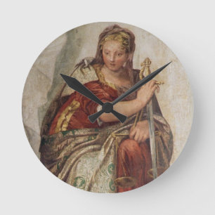 Gerechtigkeit, von den Wänden des Sacristy Runde Wanduhr