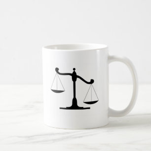 Gerechtigkeits-Skala Kaffeetasse
