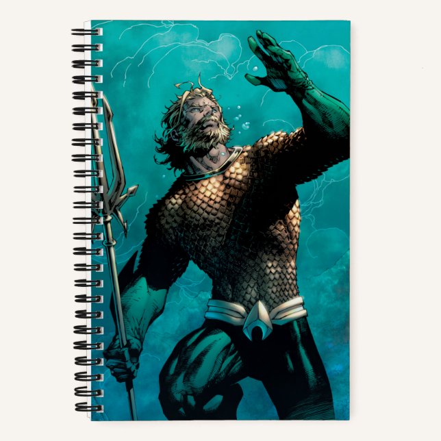 Gerechtigkeitsliga #10 Aquaman Drowned Earth Varia Notizbuch (Vorderseite)