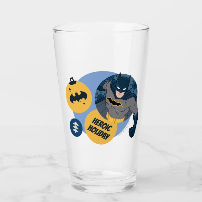 Gerechtigkeitsliga Batman Holiday Bauble Glas (Vorderseite)