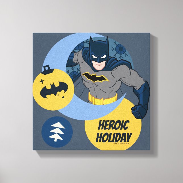 Gerechtigkeitsliga Batman Holiday Bauble Leinwanddruck (Vorderseite)