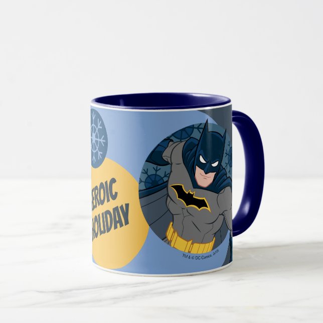 Gerechtigkeitsliga Batman Holiday Bauble Tasse (VorderseiteRechts)