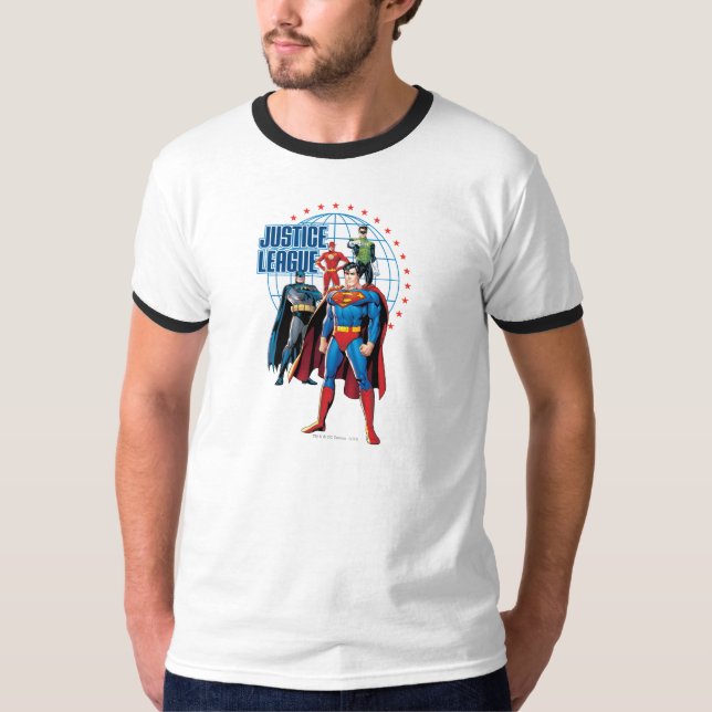 Gerechtigkeitsliga Global Heroes T-Shirt (Vorderseite)