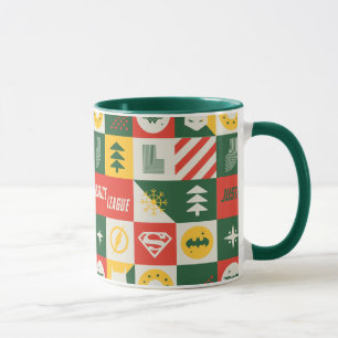 Gerechtigkeitsliga Holiday Grid Pattern Tasse