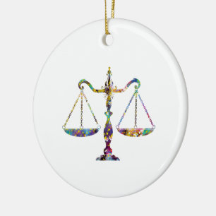 Gerechtigkeitsskalen Kunst Keramik Ornament